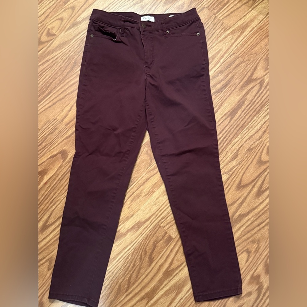 Jessica Simpson Burgundy high rise skinny Ankle jeans pants